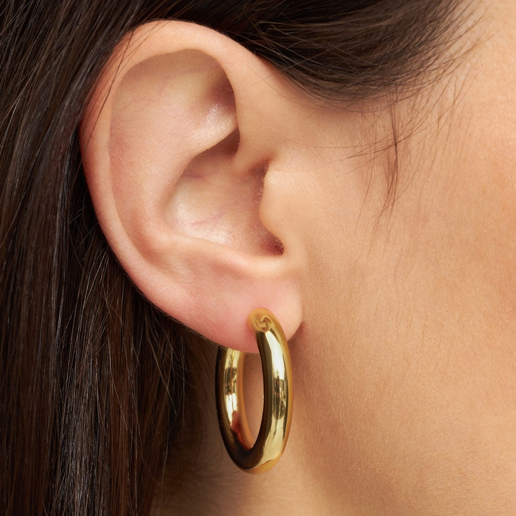 LULU Non Hoops vergoldet, medium