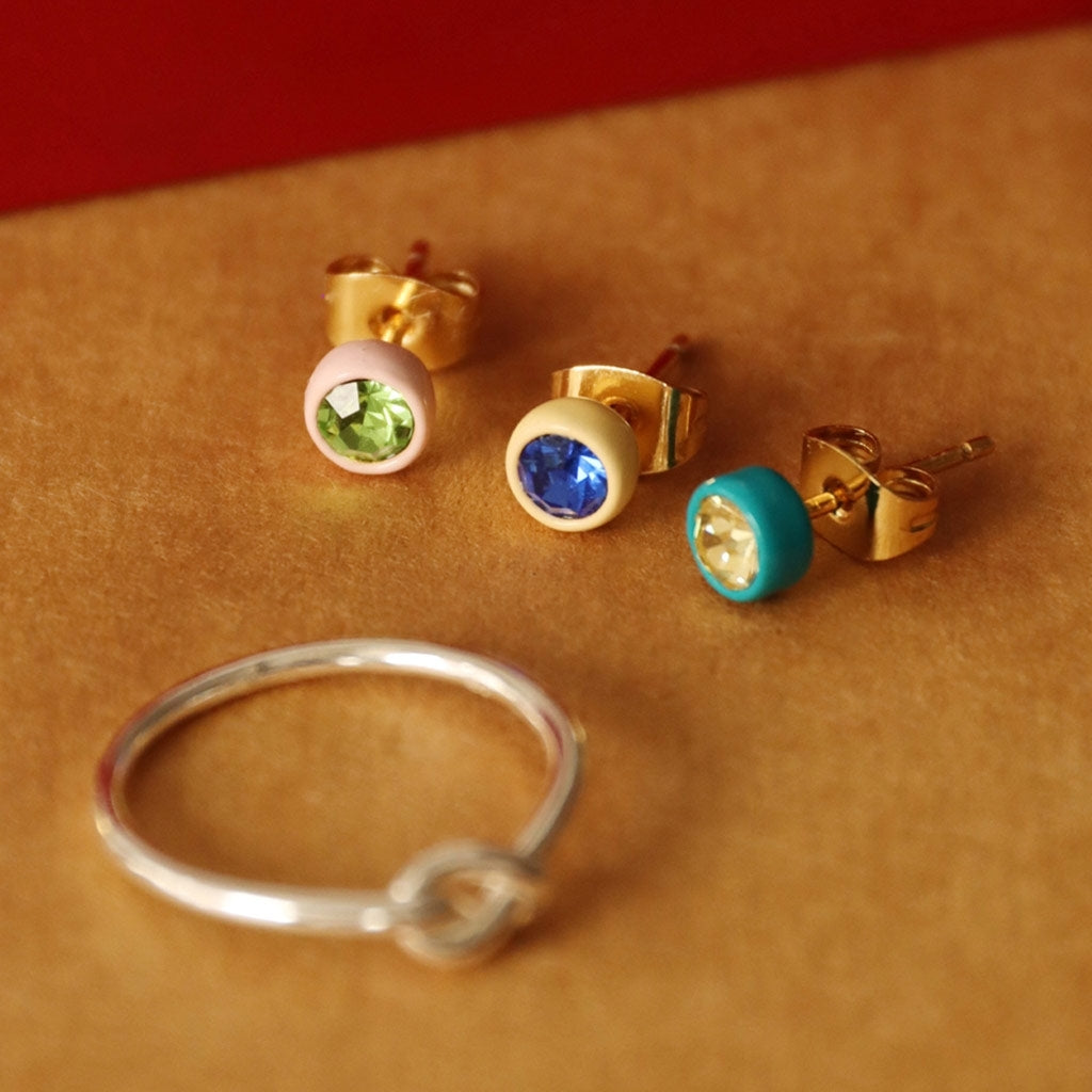 LULU Gala Crystal Ohrring blau/gelb