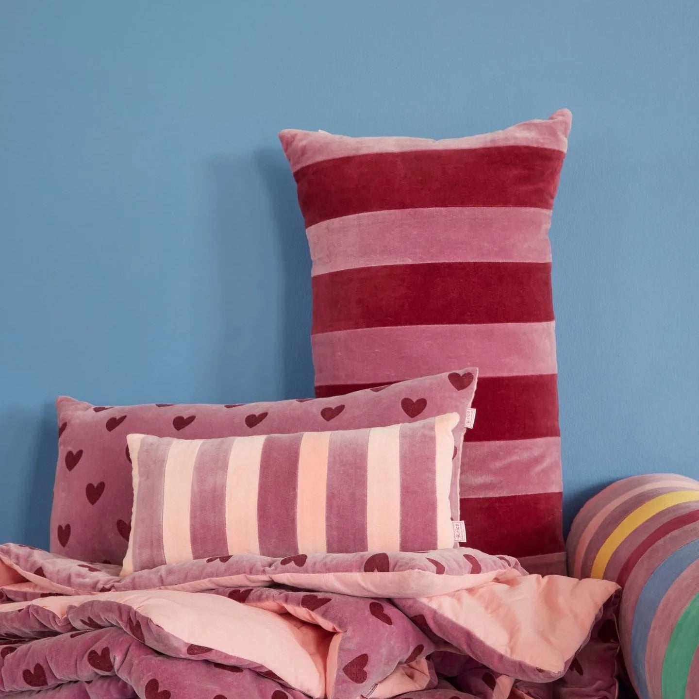 rice Kissen mit Füllung purple-maroon