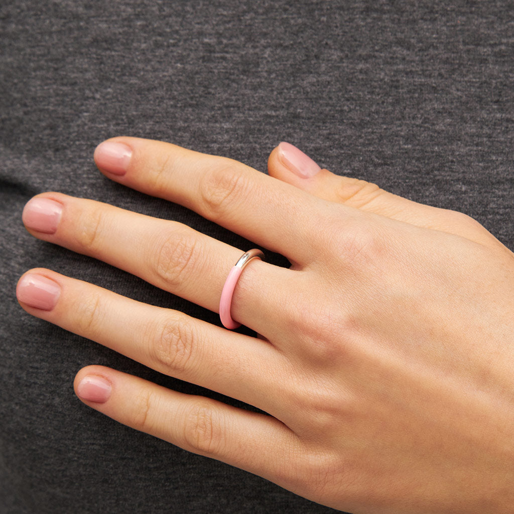 LULU Double Color Ring rosa-gold