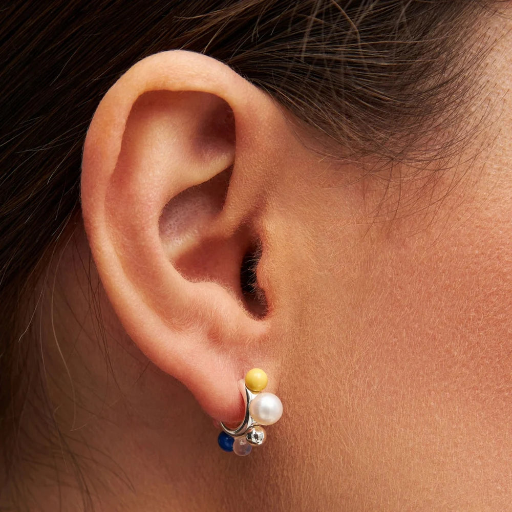 LULU Space Hoops versilbert