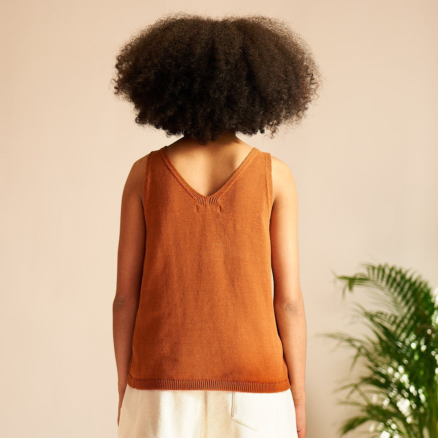 Merz b. Schwanen gestricktes Top caramel