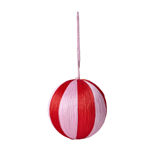 rice große Weihnachtskugel rot/pink