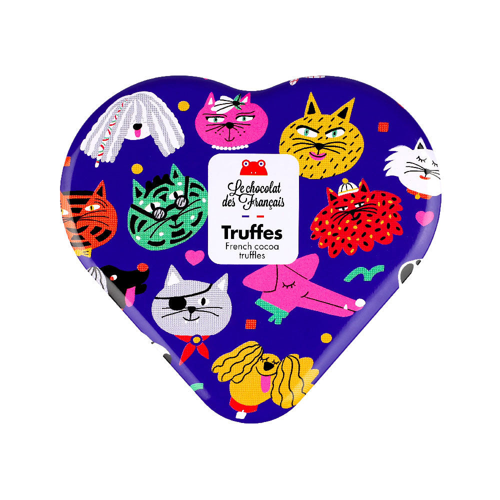 Chocolat des Francais Herzbox mit Trüffeln
