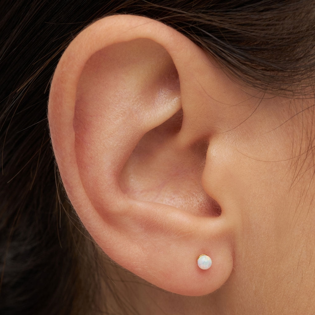 LULU Color Ball Stone Ohrring opal