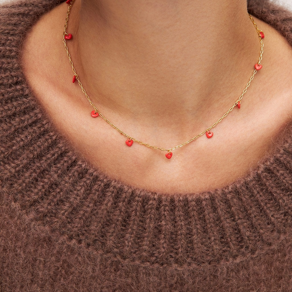 LULU LOVE U Necklace emaille