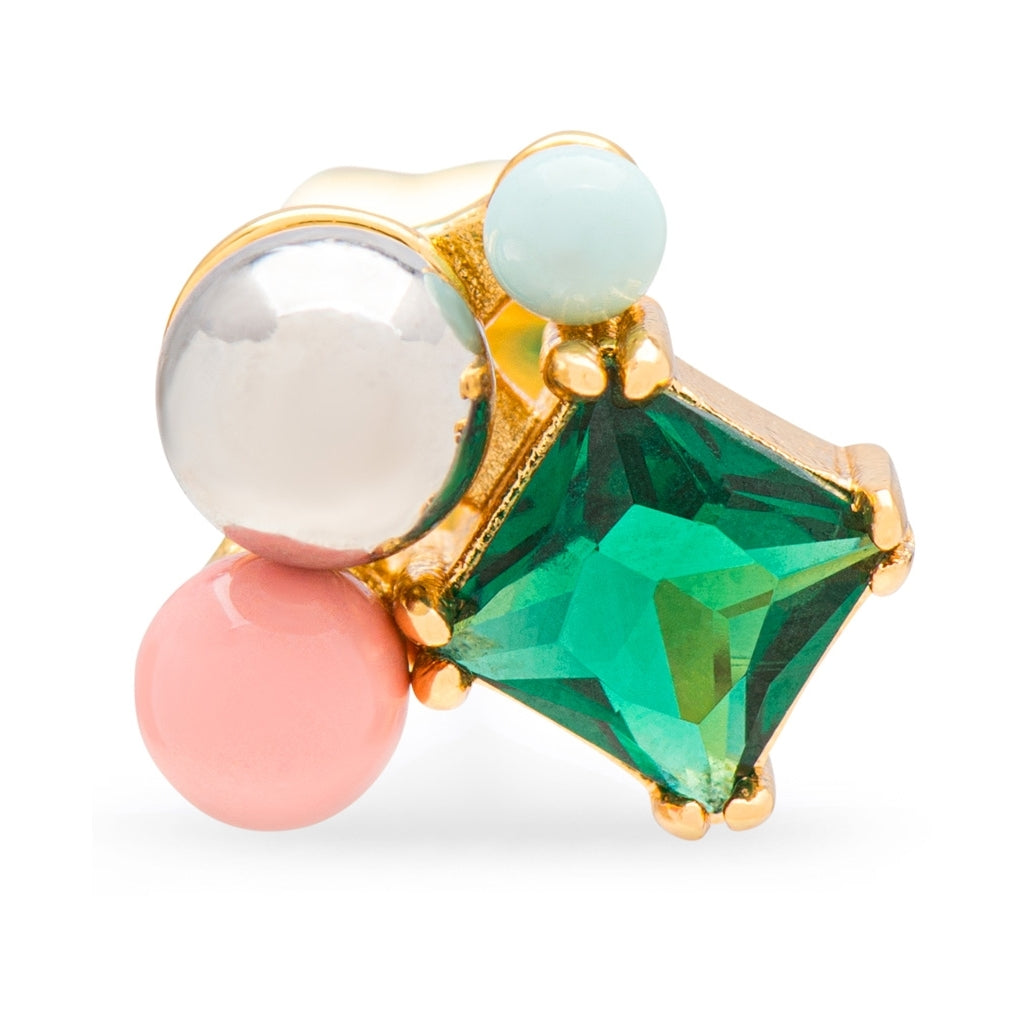 LULU Bouquet green bling Ohrring