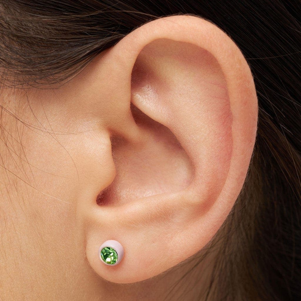 LULU Gala Crystal Ohrring grün/rosa