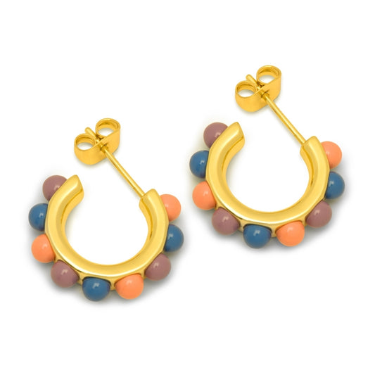 LULU Flower Hoops Color vergoldet