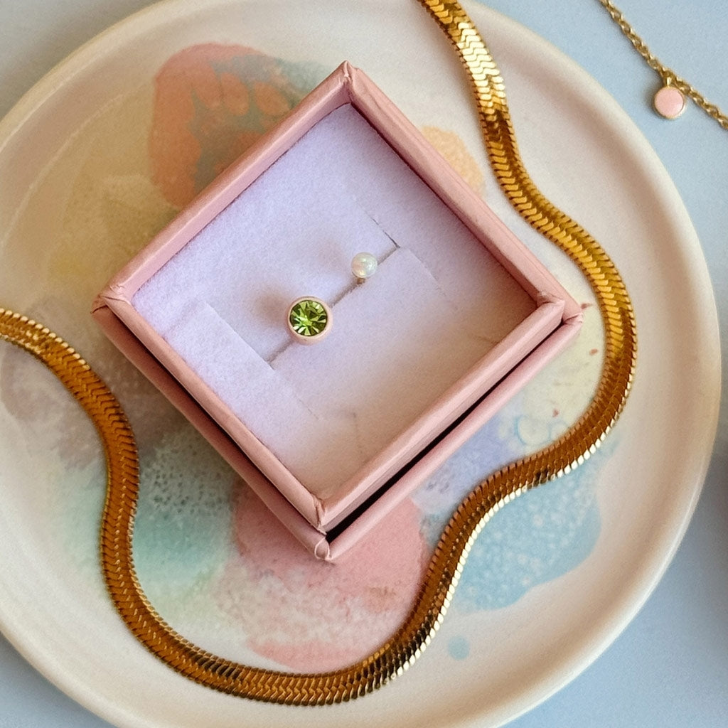 LULU Gala Crystal Ohrring grün/rosa