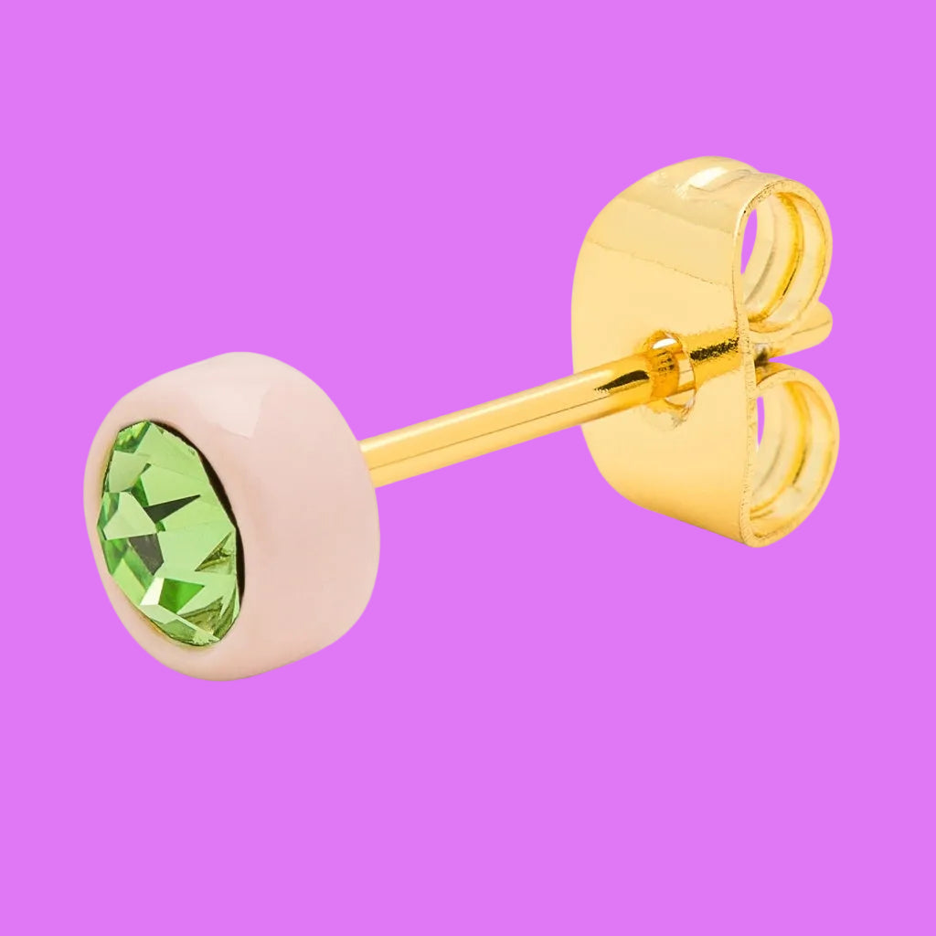 LULU Gala Crystal Ohrring grün/rosa