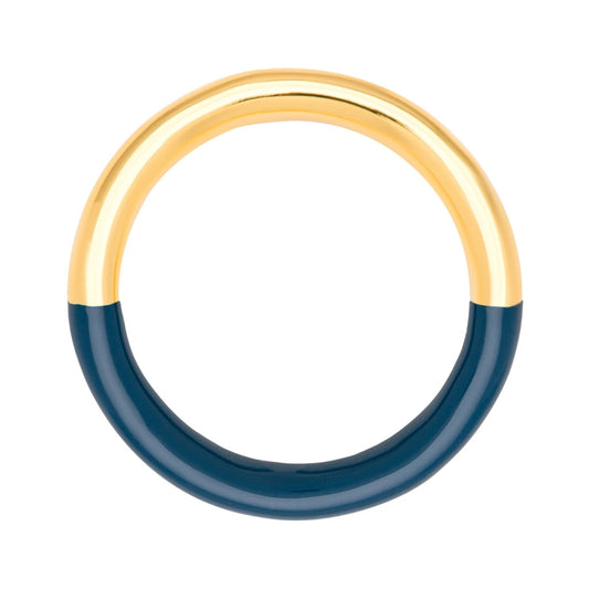 LULU Double Color Ring -gold/ retro dark blue