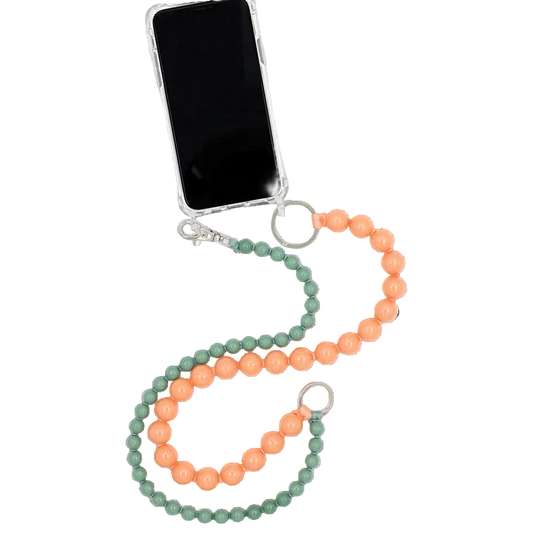 ina.seifart Doppenhandykette lang - hellorange-salbei