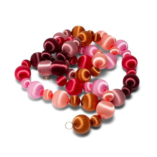 Weihnachtsgirlande burgundy/pink/red