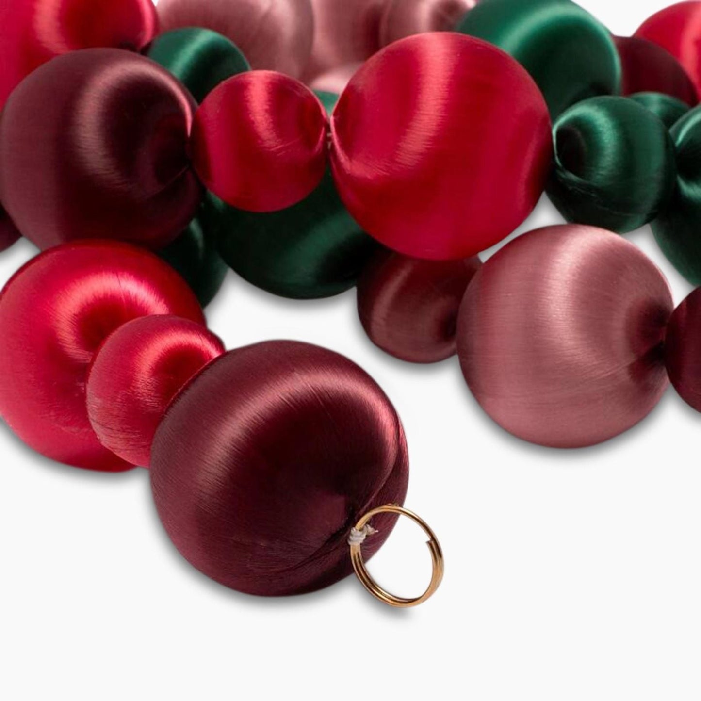 Weihnachtsgirlande rot-grün-pink