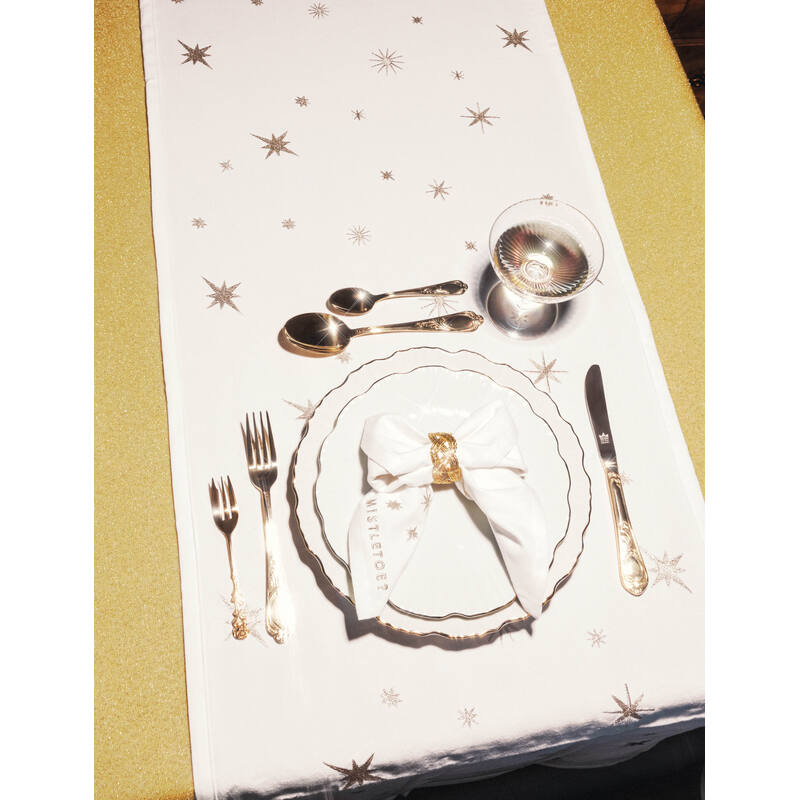 Tischläufer mit Sternen bestickt