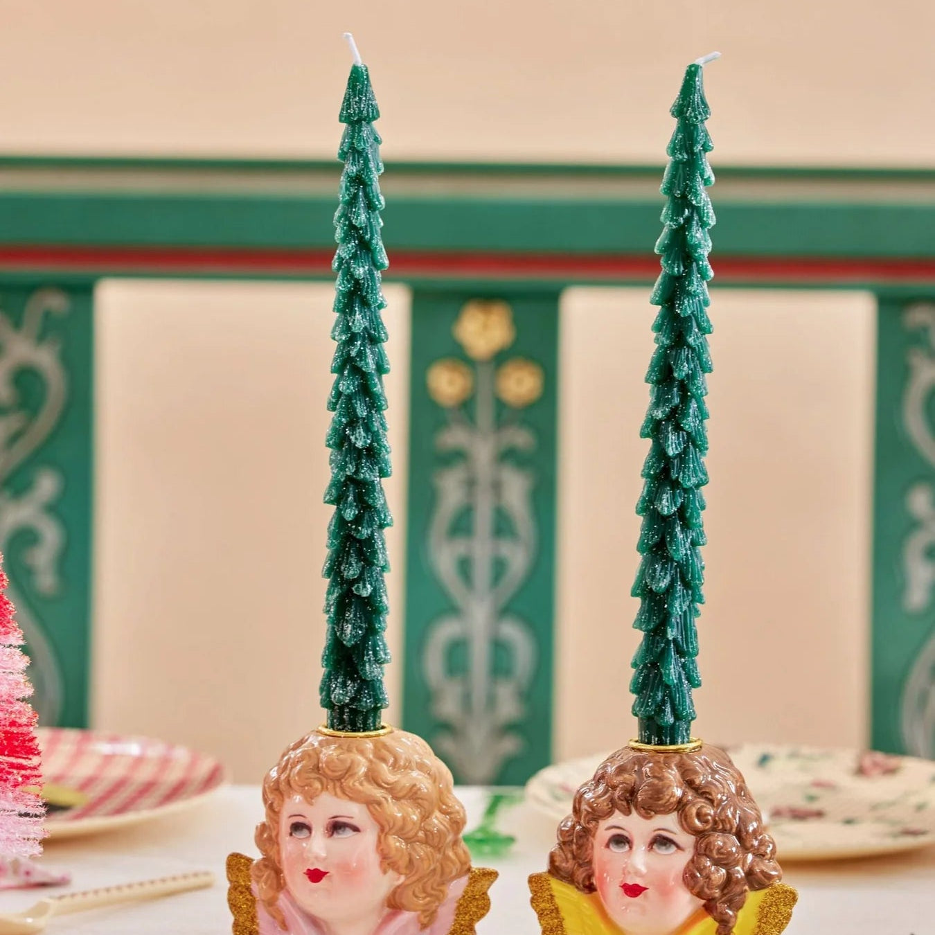 rice Kerzen Glitzerbaum