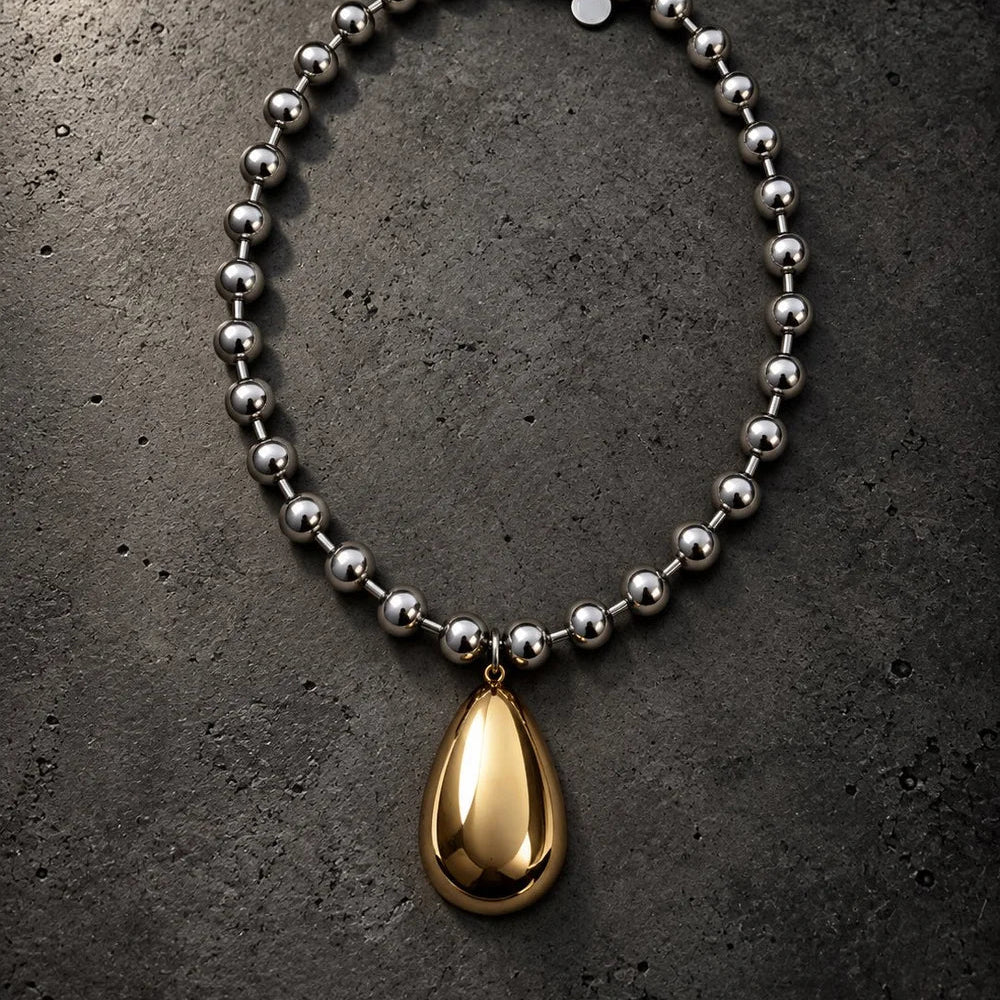 The Silver Spill Necklace