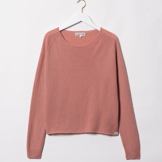Merz b. Schwanen Damen Rundhals Pullover rosenholz