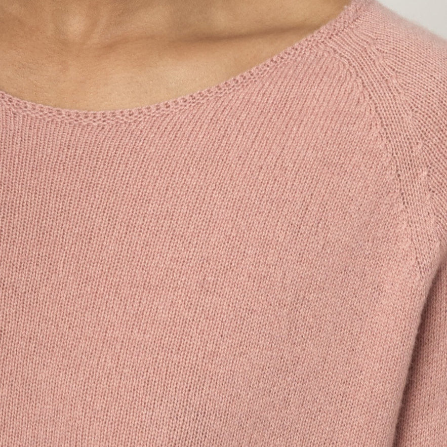 Merz b. Schwanen Damen Rundhals Pullover rosenholz