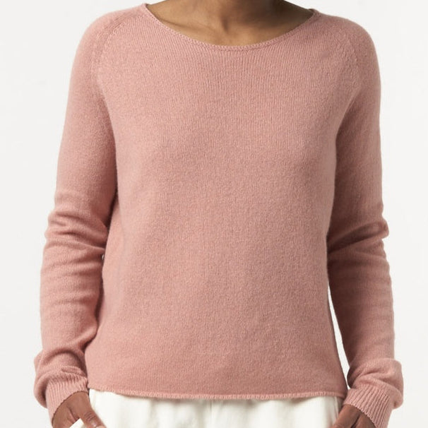 Merz b. Schwanen Damen Rundhals Pullover rosenholz