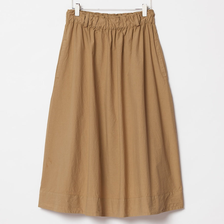 Merz b. Schwanen Bio-Baumwoll Popelin Rock khaki