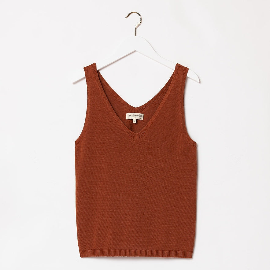Merz b. Schwanen gestricktes Top caramel