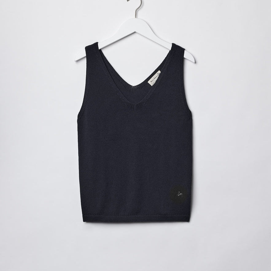 Merz b. Schwanen gestricktes Top deep black