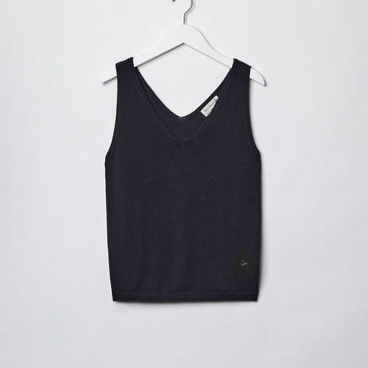 Merz b. Schwanen gestricktes Top deep black