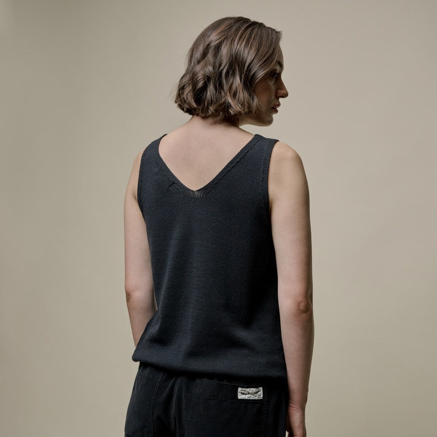 Merz b. Schwanen gestricktes Top deep black