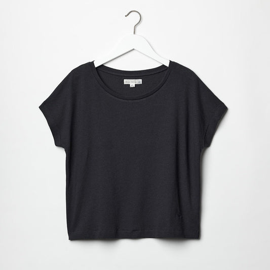Merz b. Schwanen Damen T-Shirt relaxed fit deep black