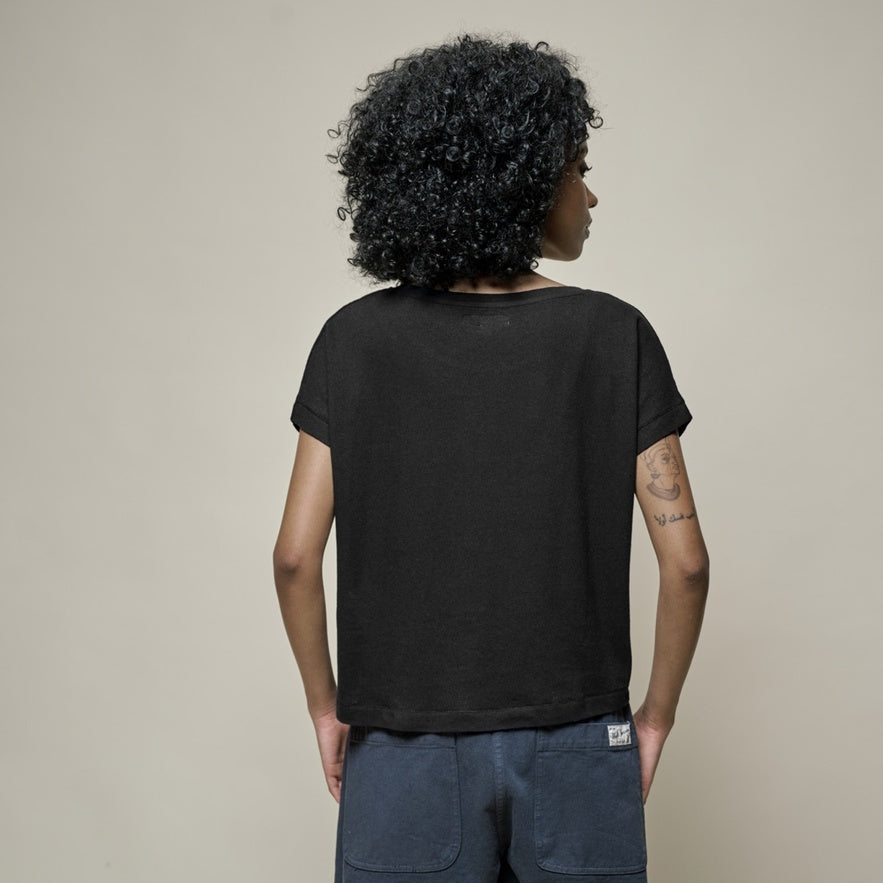 Merz b. Schwanen Damen T-Shirt relaxed fit deep black