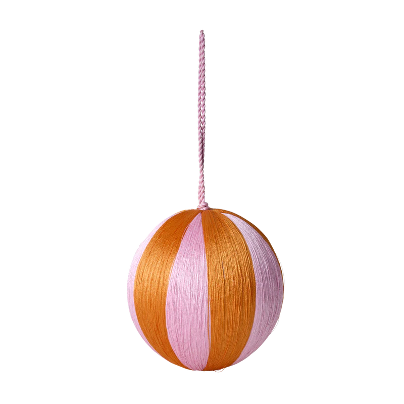 rice große Weihnachtskugel pink/orange