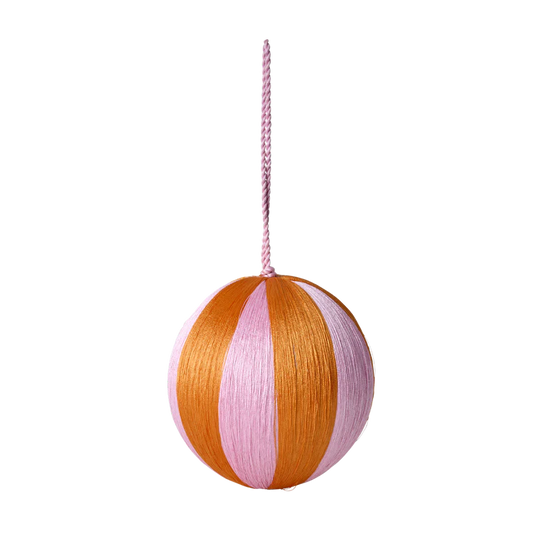 rice große Weihnachtskugel pink/orange