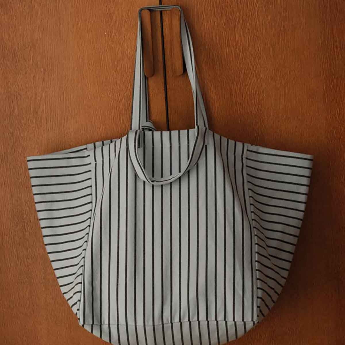 Rose in April Elisa Bag, Stripes Tennis Sky Blue