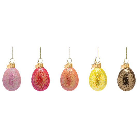 Glitzerostereier mit Geschenkbox "Sorbet"