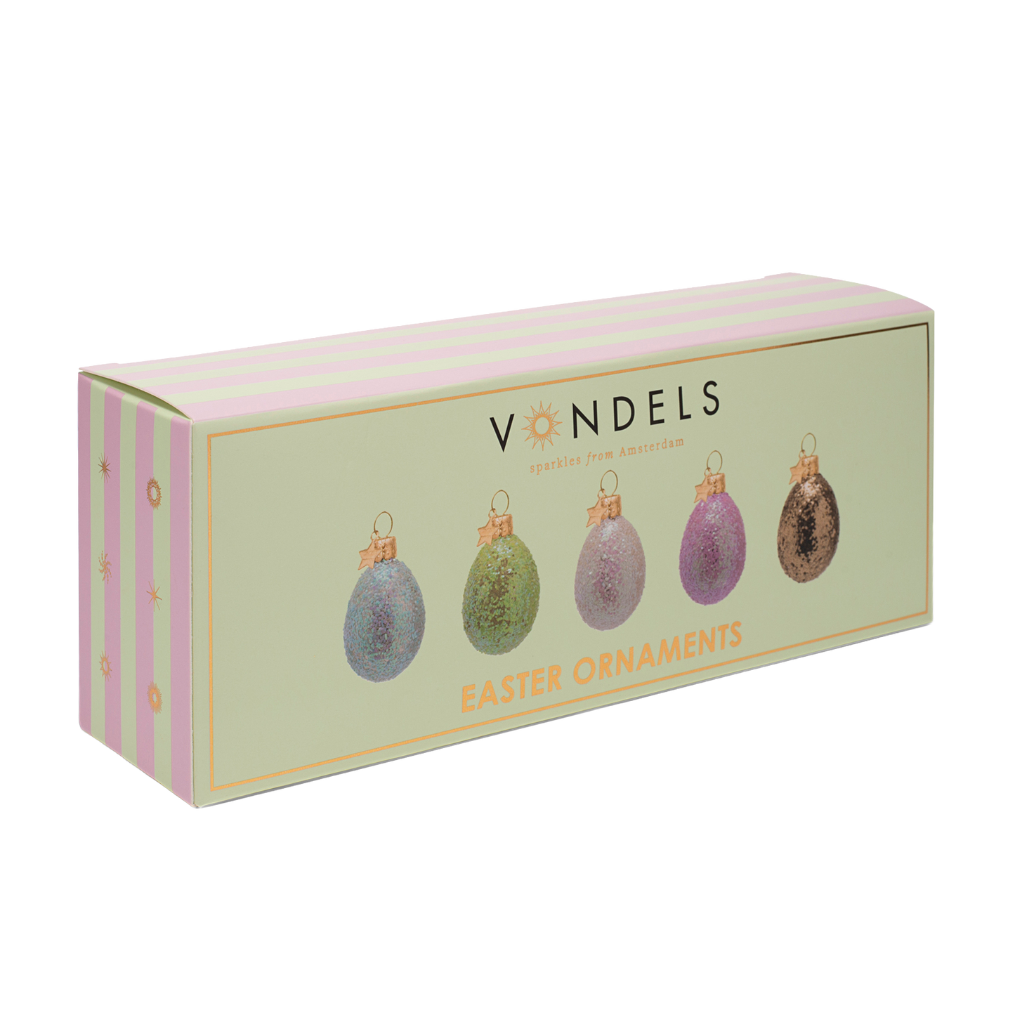 Glitzerostereier mit Geschenkbox "Garden"