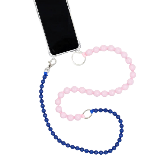 ina.seifart Doppenhandykette lang -  rosa-blau