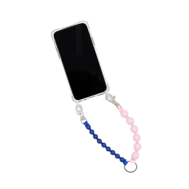 ina.seifart Doppenhandykette kurz - rosa-blau