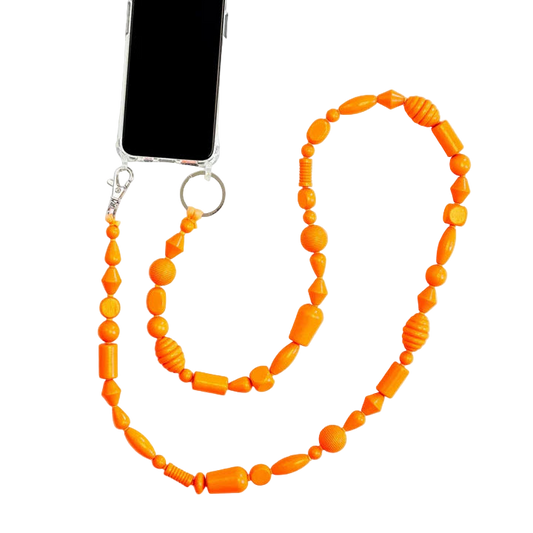 ina.seifart Handykette Perlenmix - neonorange