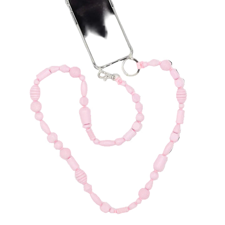 ina.seifart Handykette Perlenmix - pastellrosa