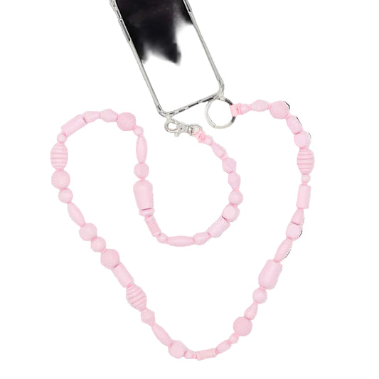 ina.seifart Handykette Perlenmix - pastellrosa
