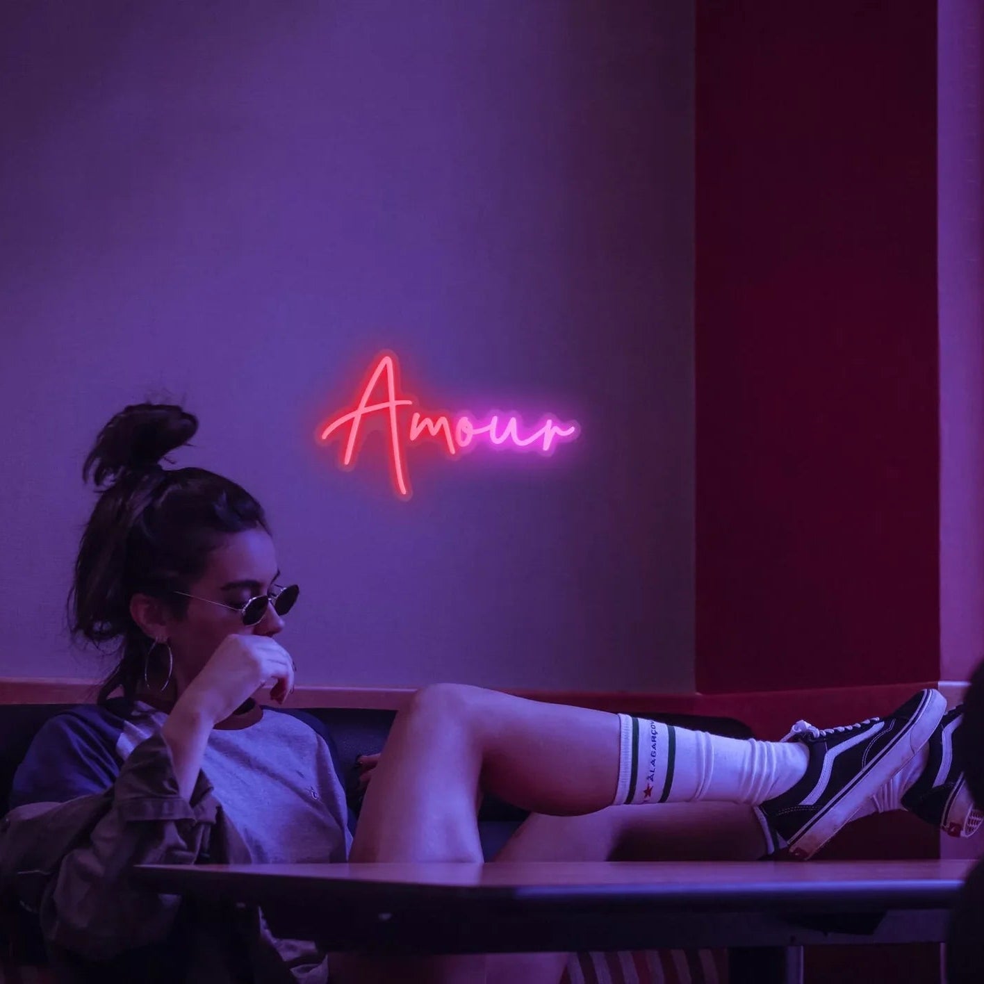 Candyshock Schriftzug "Amour" - neon-