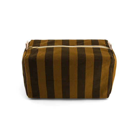 Rose in April Vic Wash Bag, Stripes Cumin