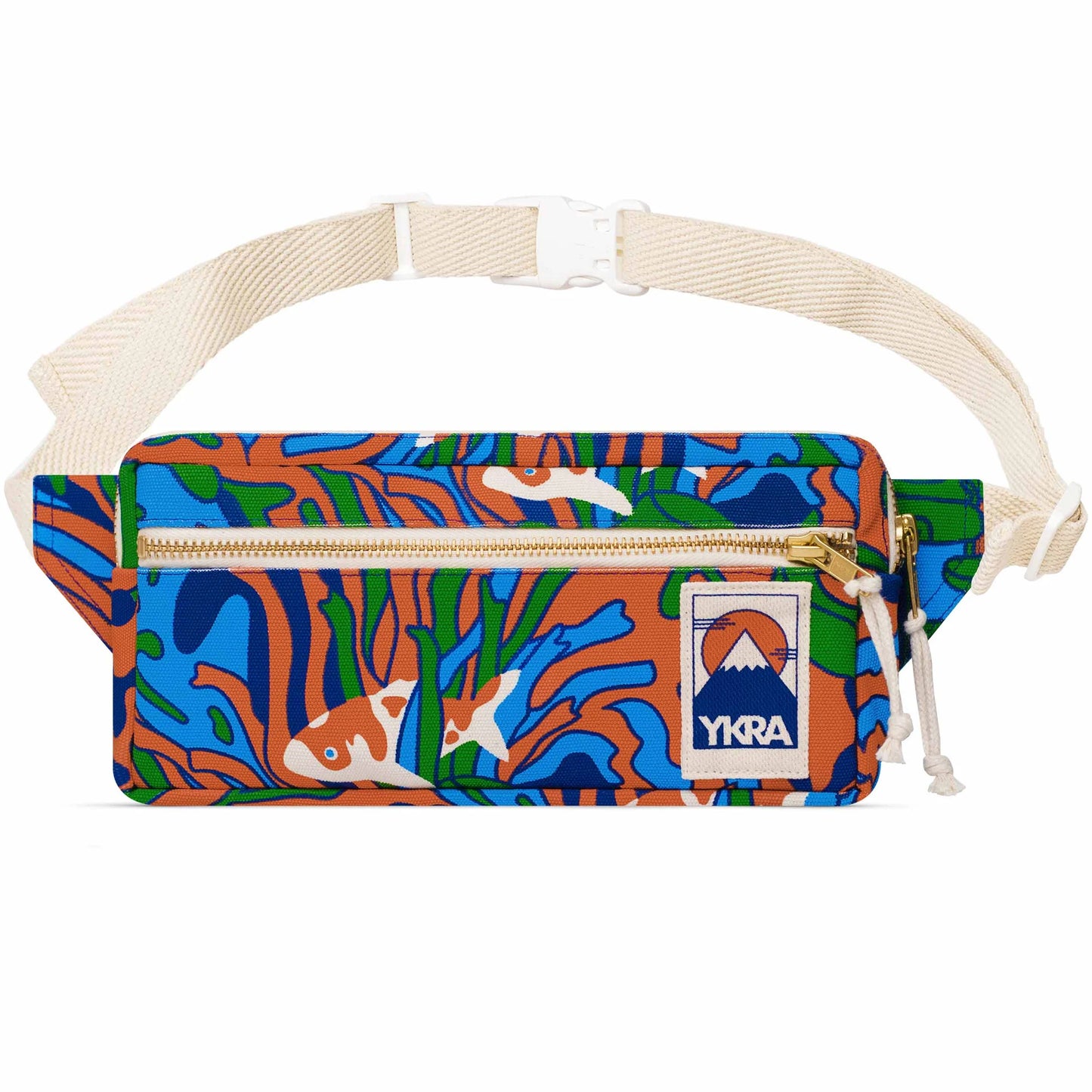 Ykra Fanny Pack special edition trippy fish blue
